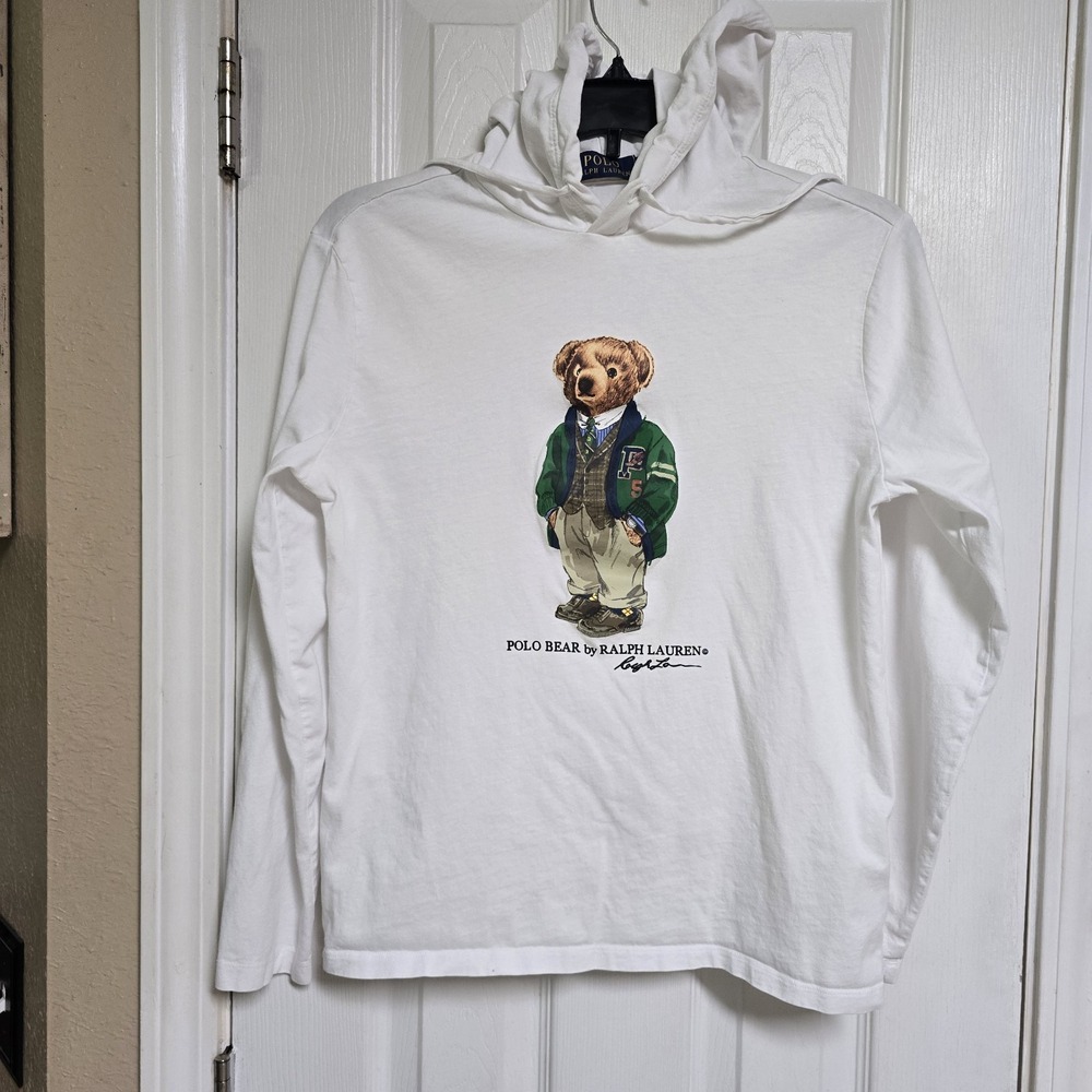 Polo Ralph Lauren Polo Bear Hooded Long Sleeve T-Shirt – Men's Small